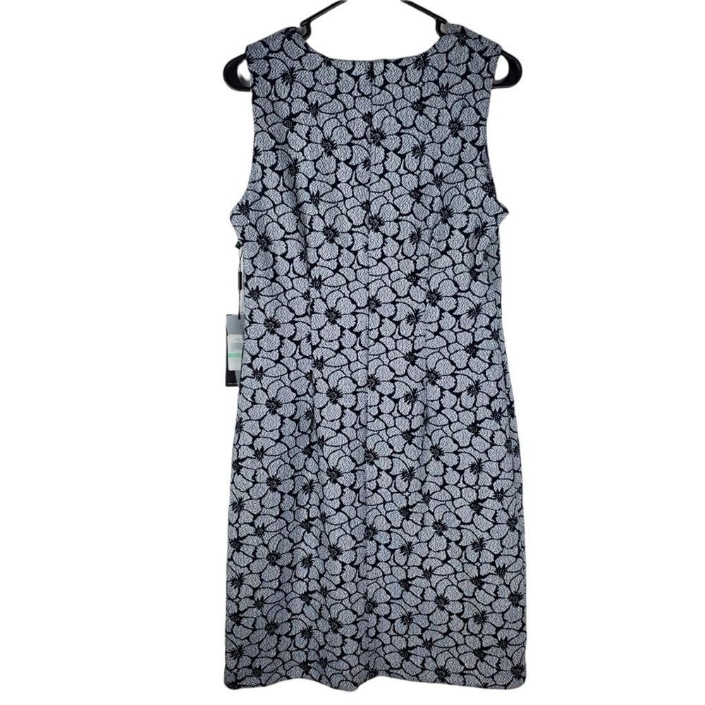 Karl Lagerfeld Stitch Fix Kira Pearl Detail Knit Dress Floral V Neck Sleeveless - Picture 5 of 7